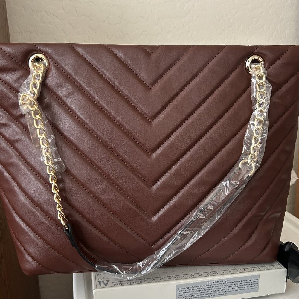 Brown Quilted purse